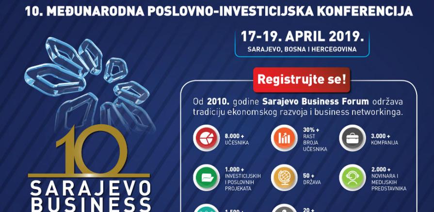 Otvorena on-line registracija za učesnike desetog Sarajevo Business Foruma