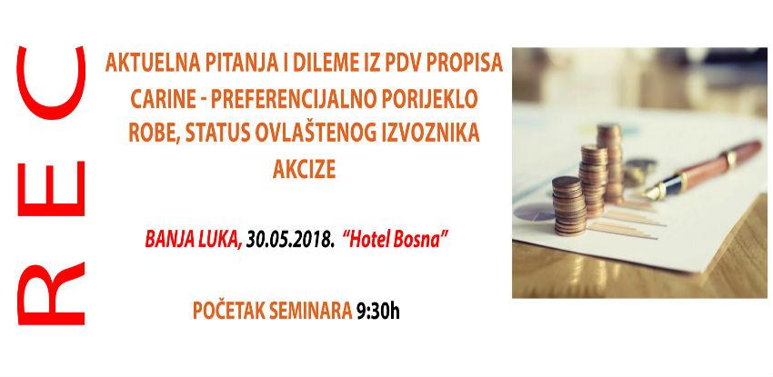 REC seminar: Aktuelna pitanja i dileme iz PDV propisa