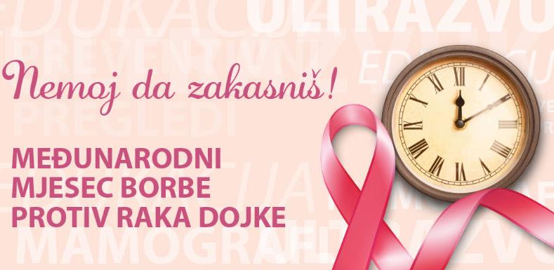 INZ kampanja "Nemoj da zakasniš" u mjesecu borbe protiv raka dojke
