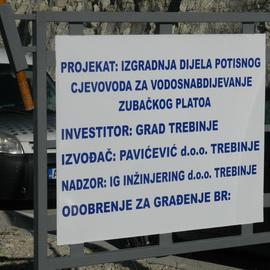 Trebinje: U naselju Zubci počela izgradnja potisnog cjevovoda