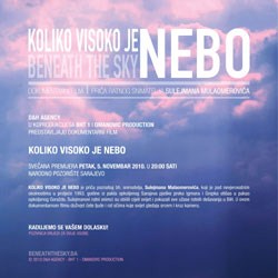 Premijera dokumentarca "Koliko visoko je nebo" 5. novembra u Sarajevu