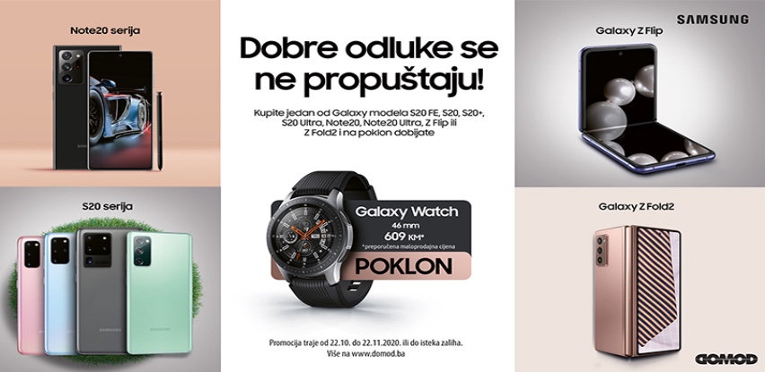 Kupi Samsung telefon i dobijaš na poklon Galaxy Watch